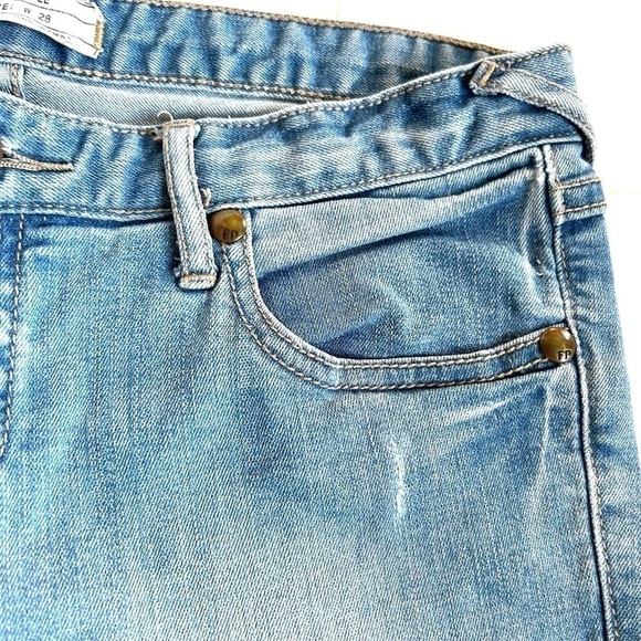 FREE people blue jeans size 28 denim pants classic - Picture 6 of 8